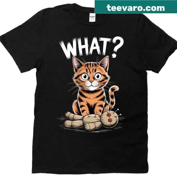 Funny T-shirt with playful cat graphics and sayings