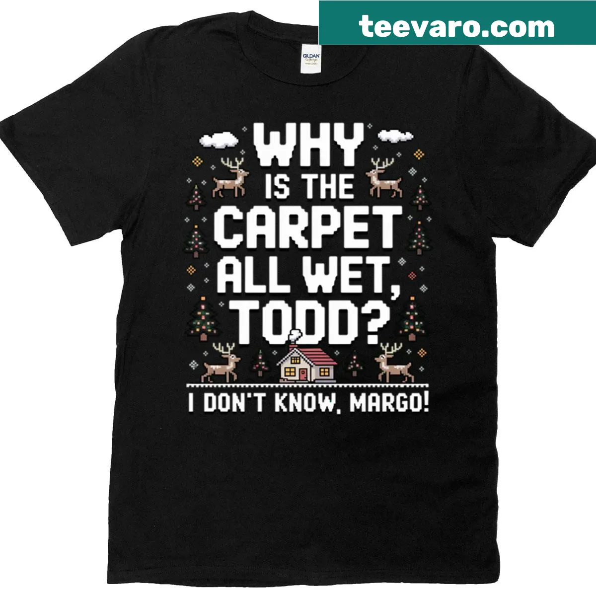 Funny T-shirt with Christmas movie quote graphic — on a men's t-shirt