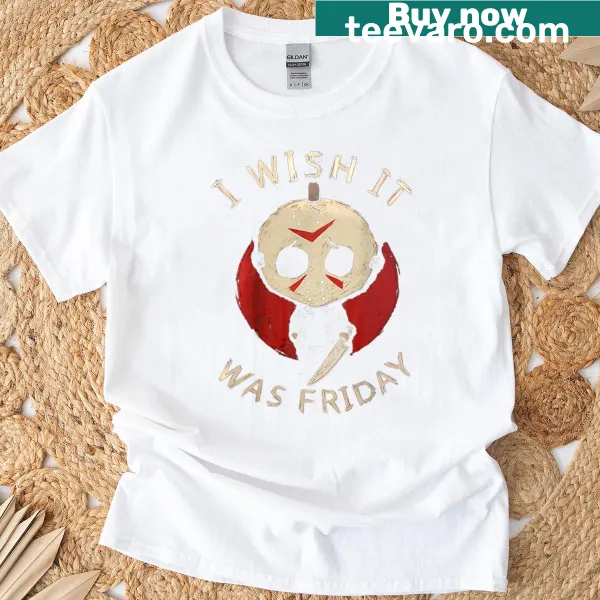 Halloween themed T-shirt with funny text about wishing it was Friday