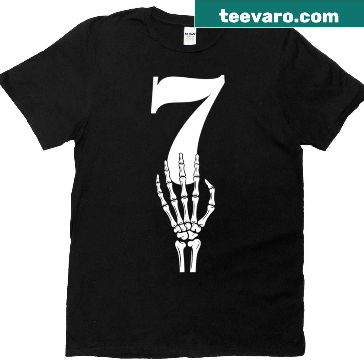 Matching couple t-shirts with 67 Six Seven meme for Halloween — on a men's t-shirt