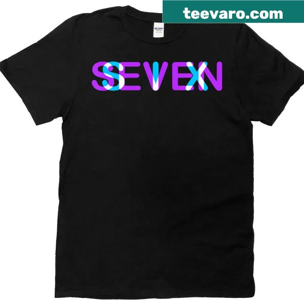 Optical illusion graphic with numbers and meme elements on a T-shirt