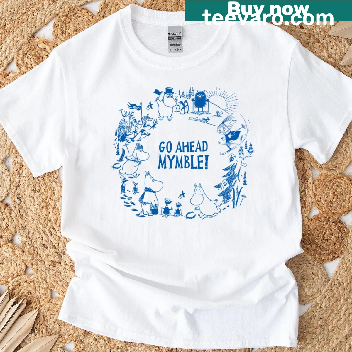 Humorous winter sports graphic on a T-shirt — on a men's t-shirt