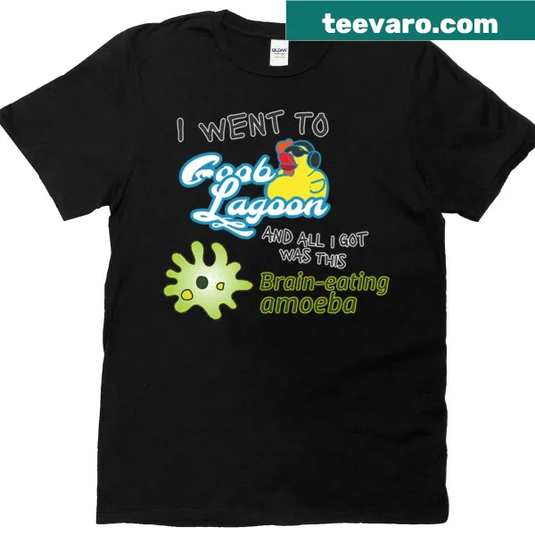 Novelty t-shirt featuring whimsical Goob Lagoon design