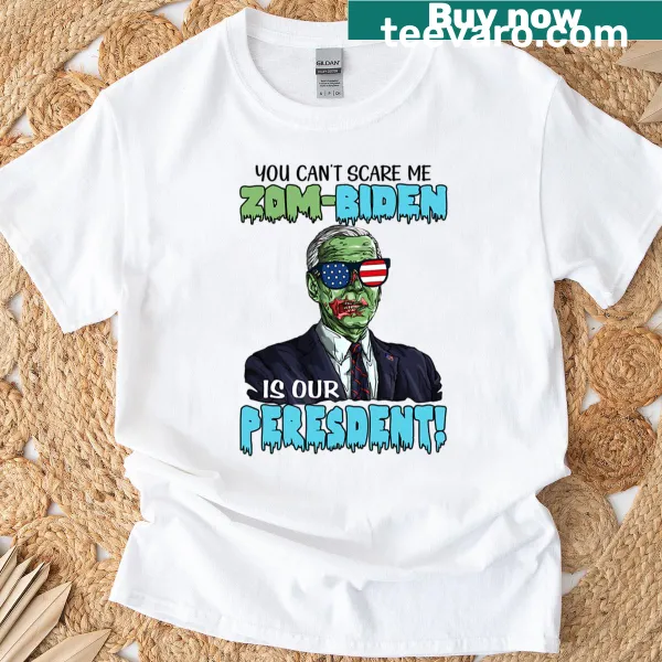 Zombified design featuring Biden with I Love Halloween text.