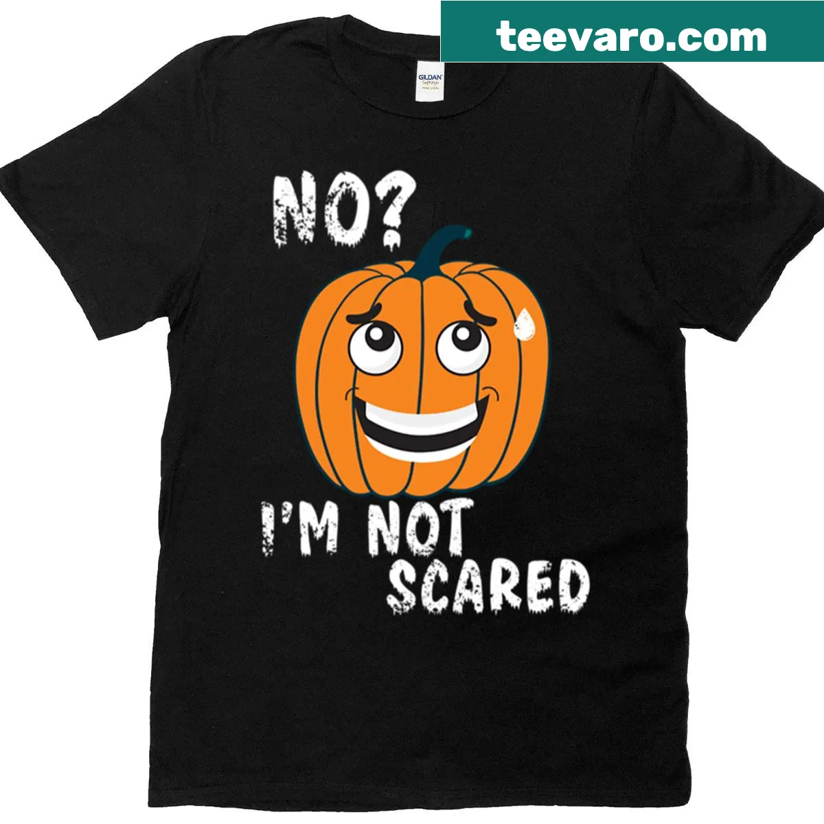 Oversized t-shirt with a horror-themed design and text 'Do Not Be Afraid' — on a men's t-shirt