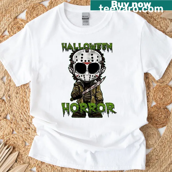Active Halloween t-shirt with a horror-themed graphic