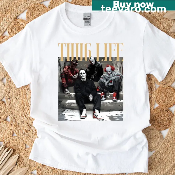Funny Halloween t-shirt with Thug Life text
