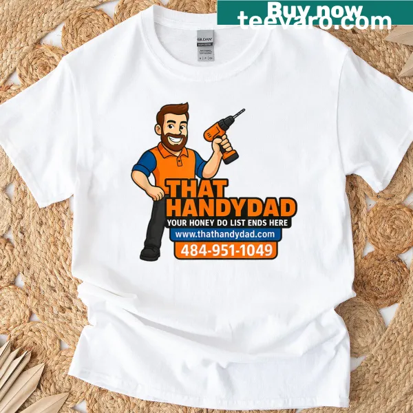 Simple typography Handy Dad t-shirt