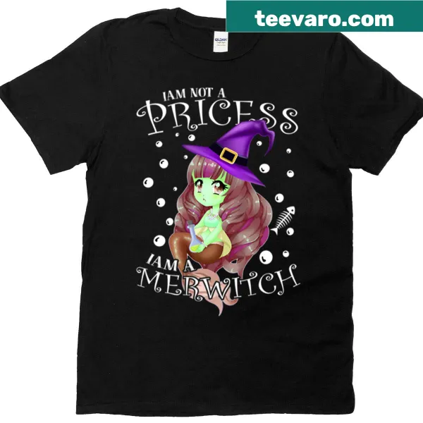 Oversized t-shirt featuring the phrase 'I Am A Merwitch'
