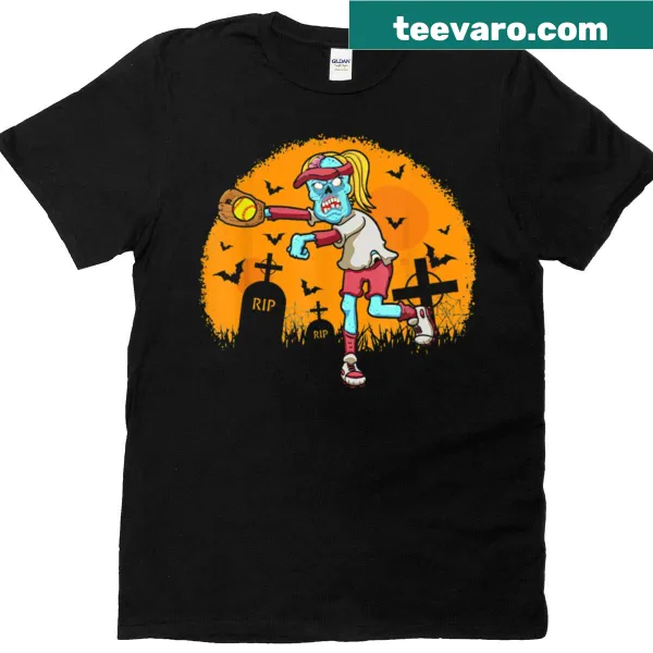 Whimsical zombie graphic T-shirt for Halloween festivities