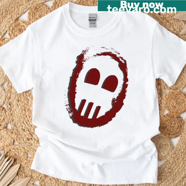 Horror-themed T-shirt featuring spooky graphic elements