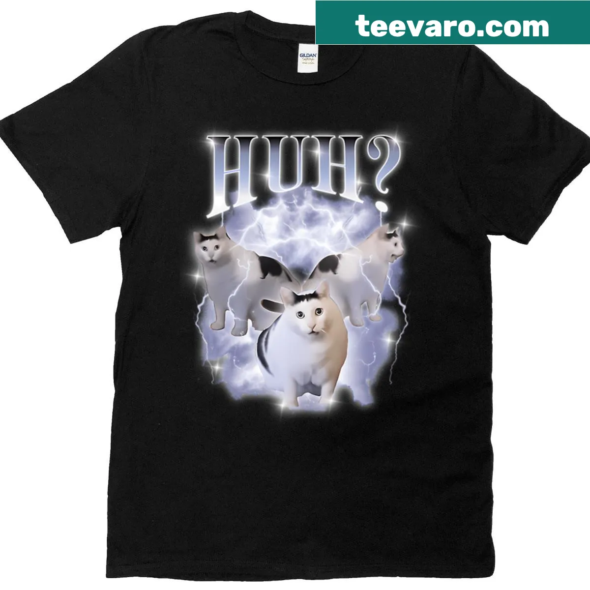 Oversized vintage graphic tee featuring Chonky Ben the cat. — on a men's t-shirt