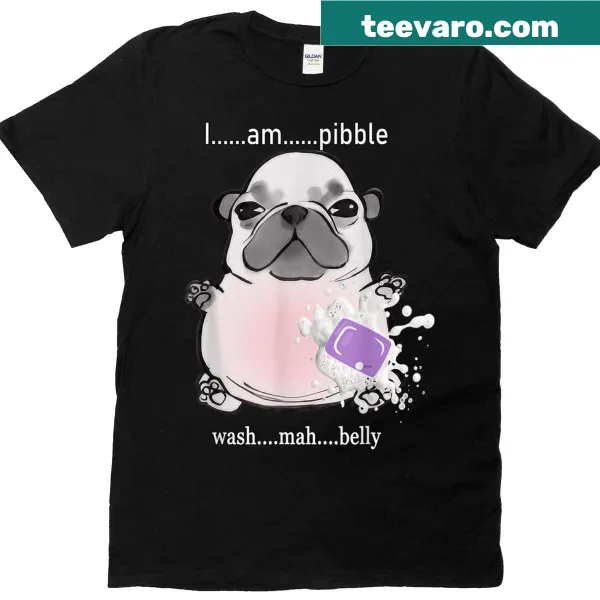 Funny dog Pibble meme t-shirt with playful illustration and text