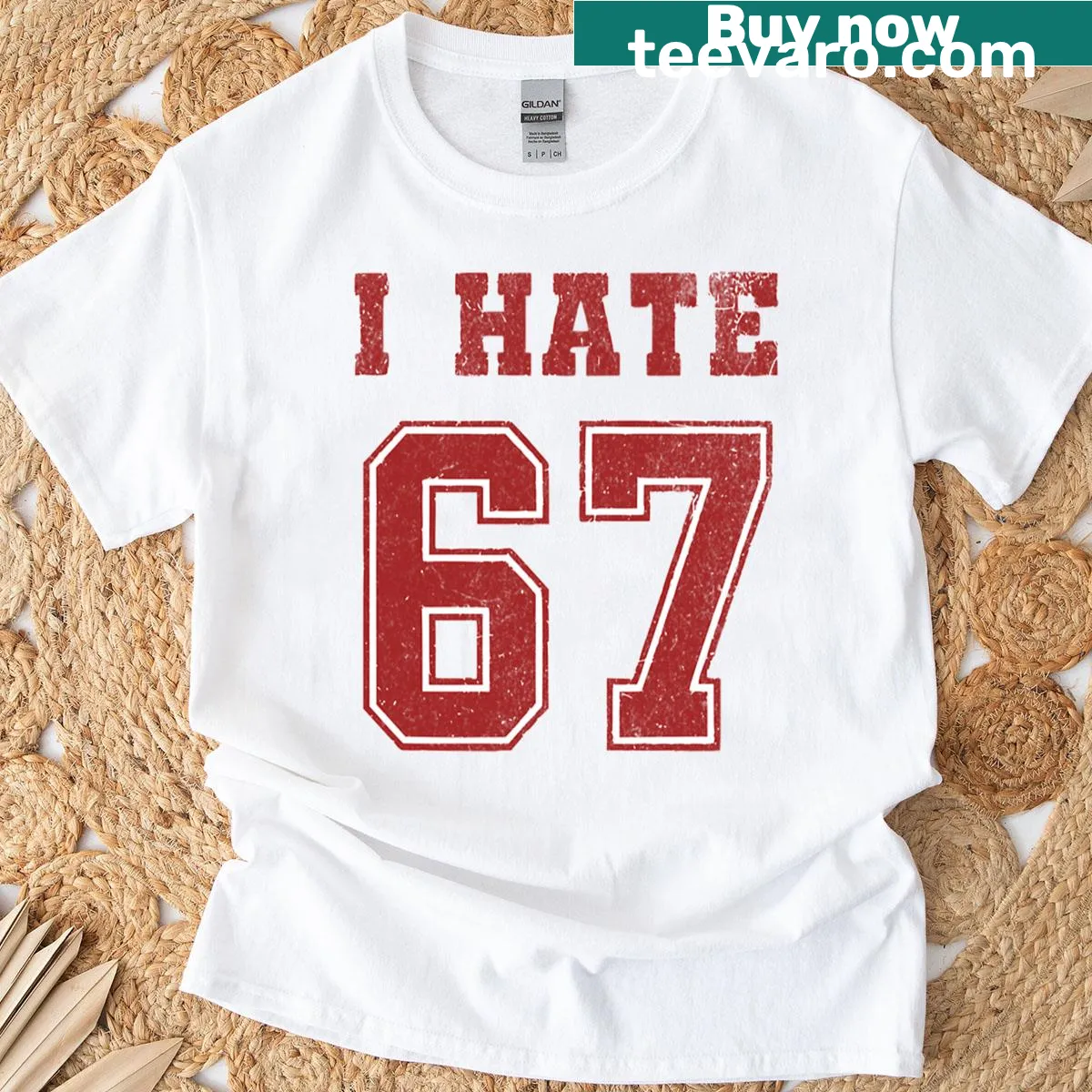 T-shirt featuring a funny meme phrase in bold typography — on a men's t-shirt