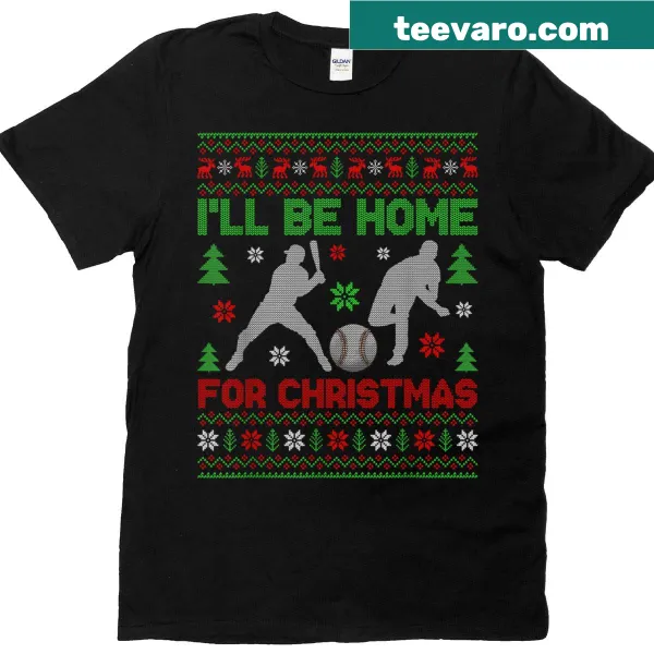 Funny Christmas baseball shirt with holiday phrase
