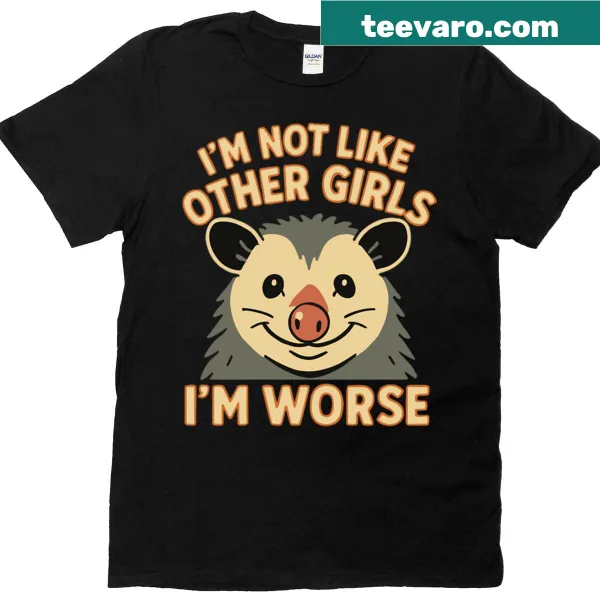 Funny t-shirt with text about being different from other girls