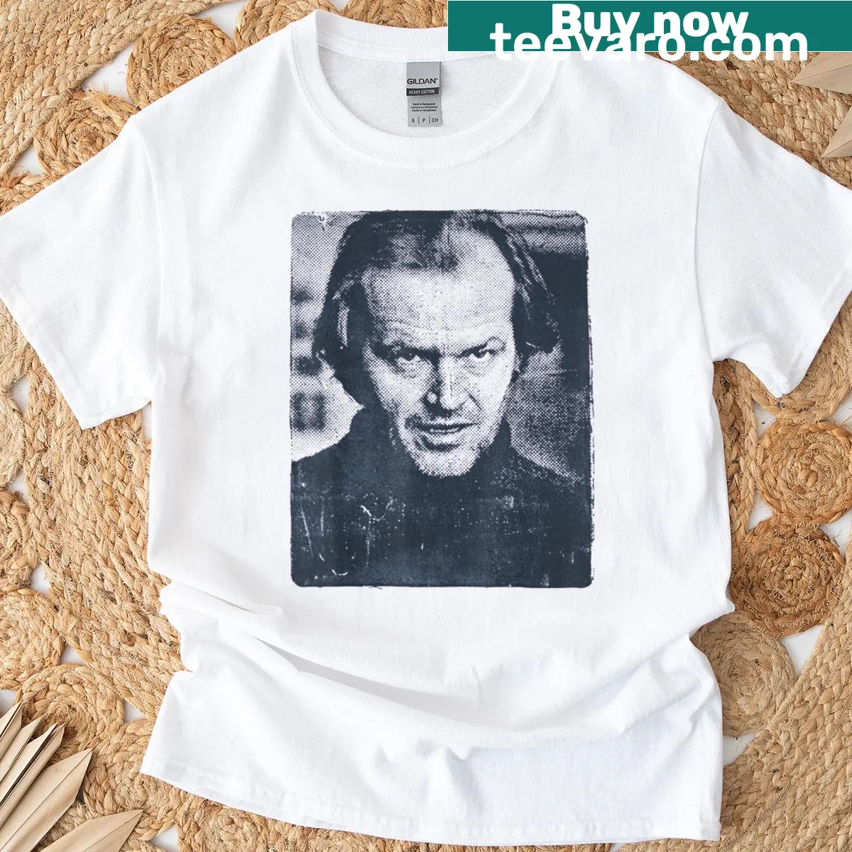 Modern typographic graphic on Jack Monotype Gel Print T-shirt — on a men's t-shirt