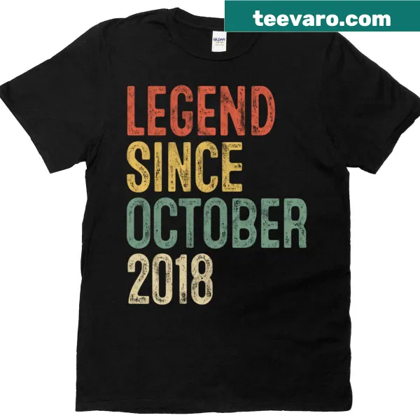 T-shirt for 7th birthday featuring the word 'Legend'