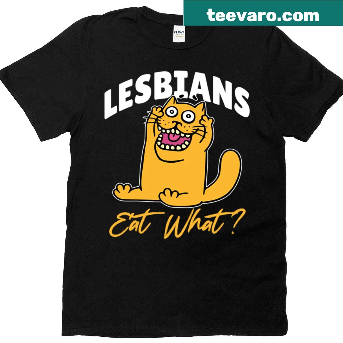 Funny T-shirt with quirky phrase for cat lovers — on a men's t-shirt