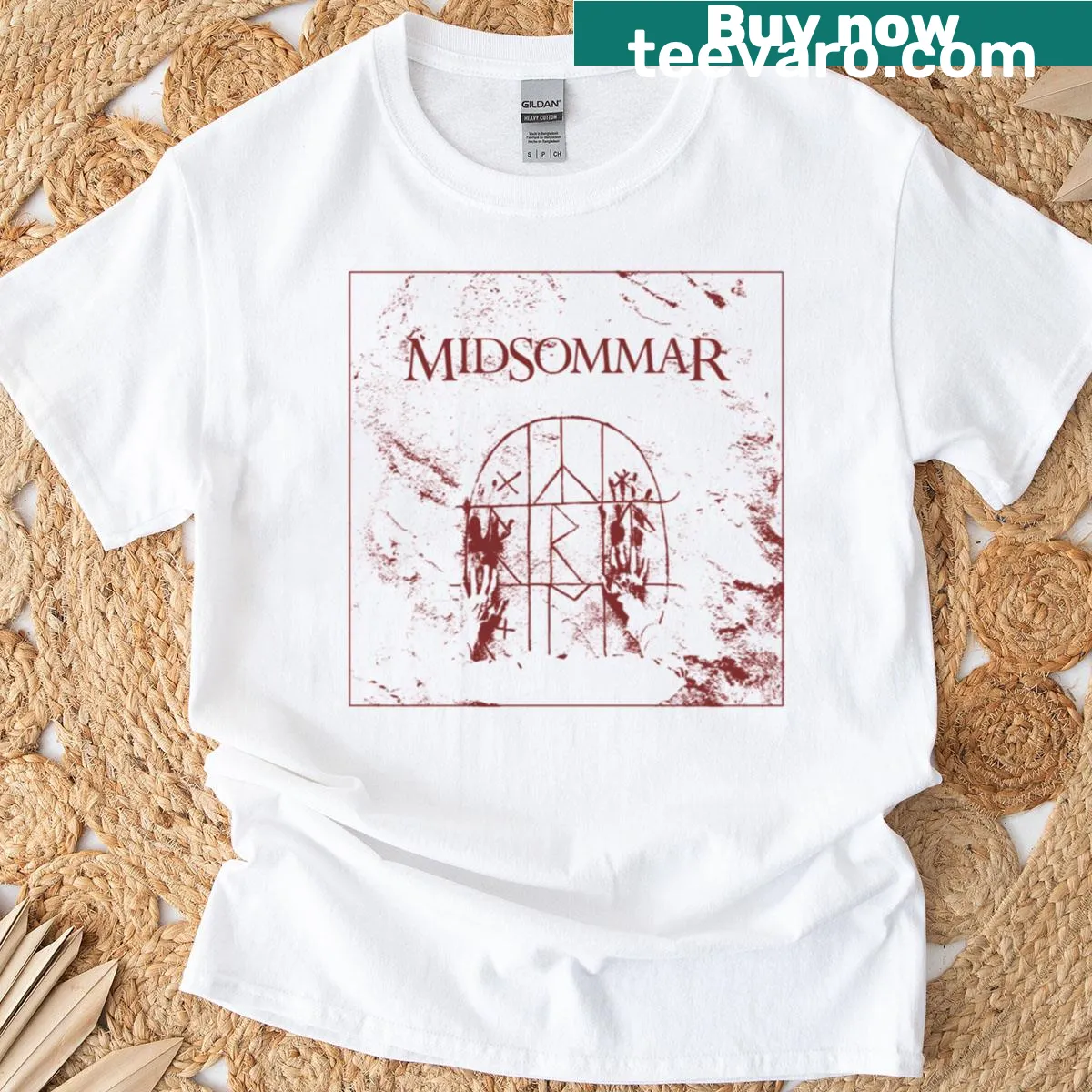 Intriguing Midsommar inspired graphic t-shirt — on a men's t-shirt