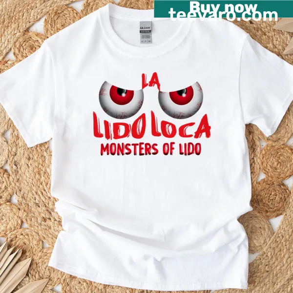 Cute Halloween t-shirt featuring Monsters of Lido design