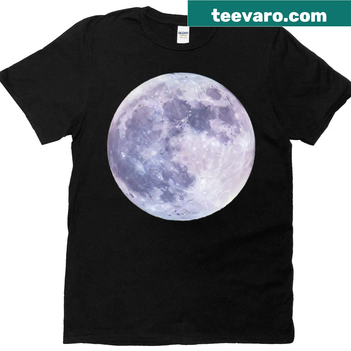 Illustrated moon design on a serene T-shirt representing night skies — on a men's t-shirt