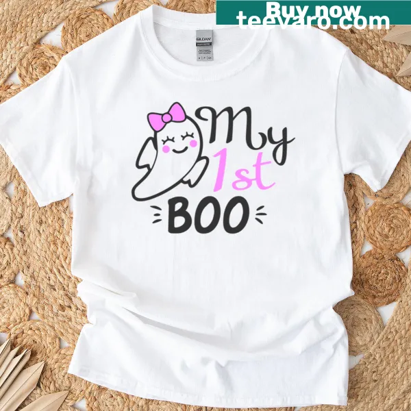 Cute Halloween t-shirt for kids with 'My 1st Boo' graphic