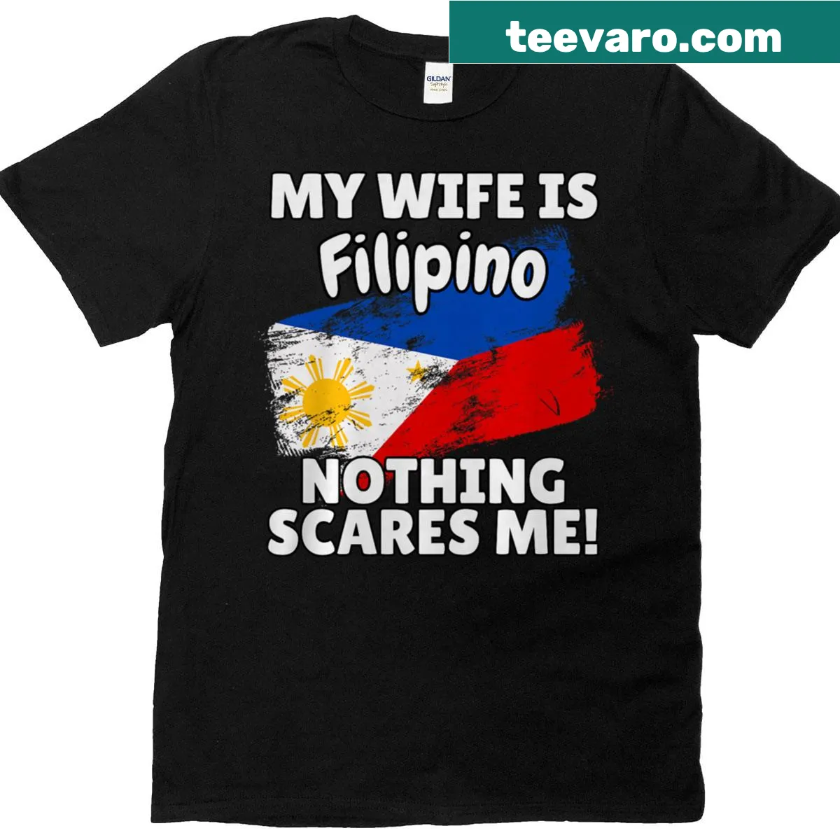 Funny T-shirt celebrating Filipino culture with a playful message. — on a men's t-shirt