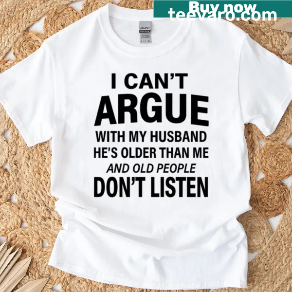 T-shirt featuring the phrase 'Old Love No Arguments Allowed' in elegant script