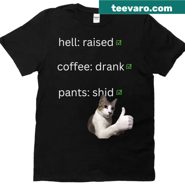 Humorous t-shirt featuring the phrase 'Pants Shid' for light-hearted fun
