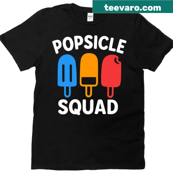 Cute T-shirt featuring happy popsicles for summer fun
