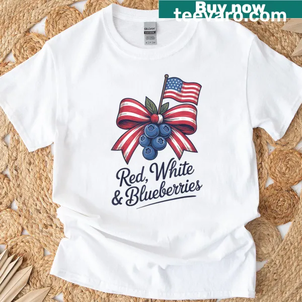 Playful illustration of blueberries on a fun T-shirt