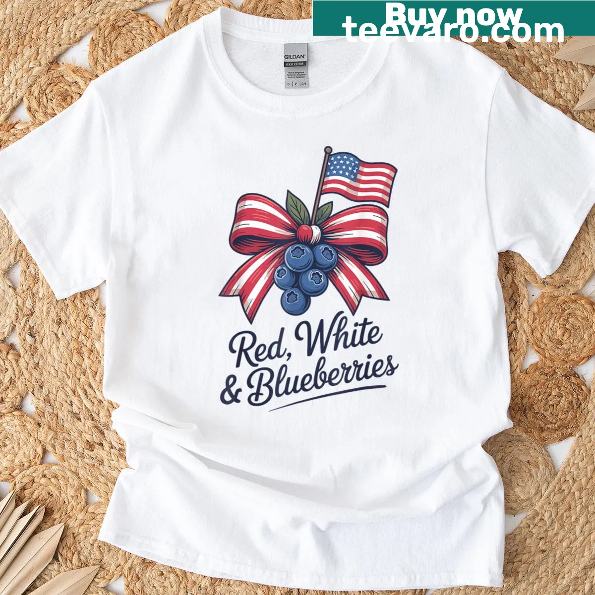 Playful illustration of blueberries on a fun T-shirt — on a men's t-shirt