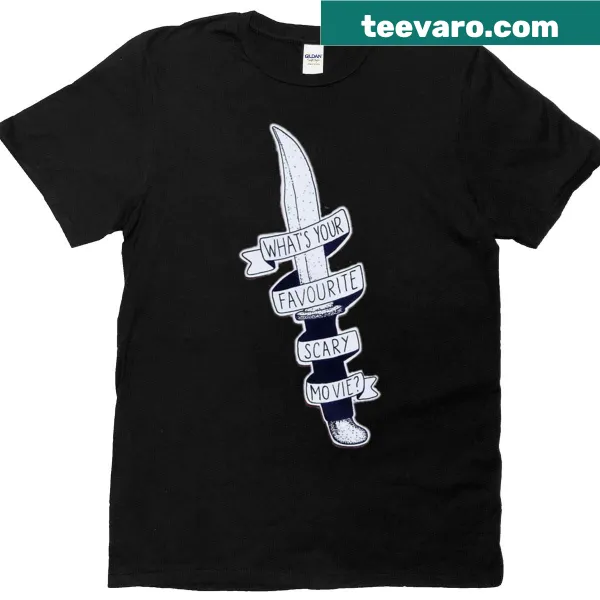 Knife graphic T-shirt inspired by horror films