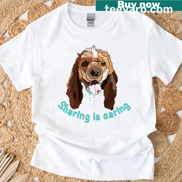 Cocker Spaniel graphic t-shirt with a caring message