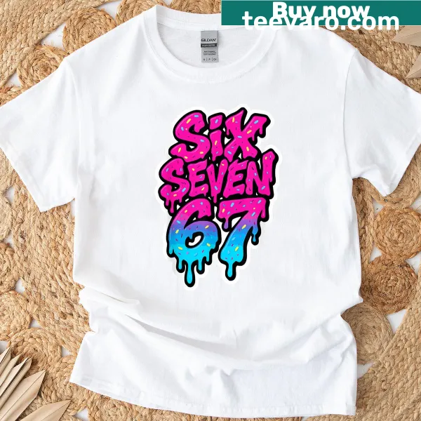 Playful baseball and ice cream graphic on kids T-shirt