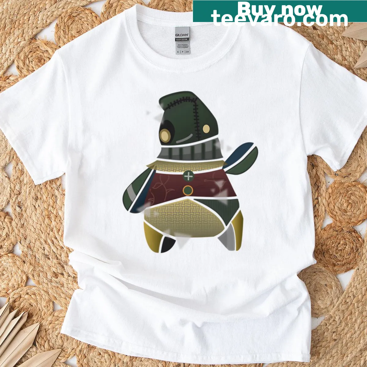 Oversized T-shirt with playful graphic 'South Of Midnight - Crouton' — on a men's t-shirt