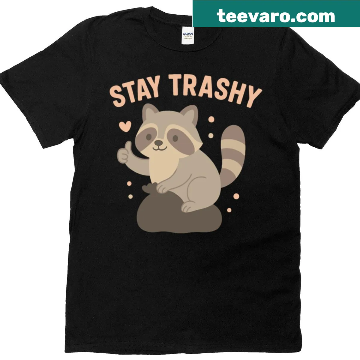 Funny raccoon meme design T-shirt — on a men's t-shirt