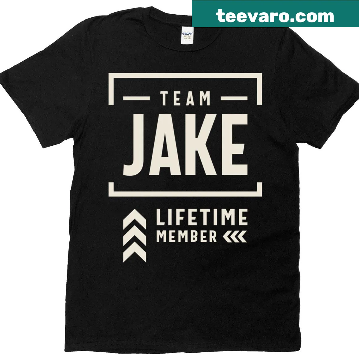 Team Jake T-shirt featuring the name Jake in bold text. — on a men's t-shirt