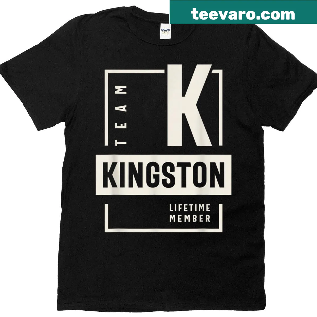 Kingston Lifetime Member t-shirt with bold lettering — on a men's t-shirt