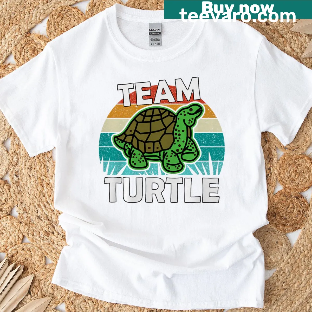 Retro t-shirt featuring funny turtles design for kids — on a men's t-shirt