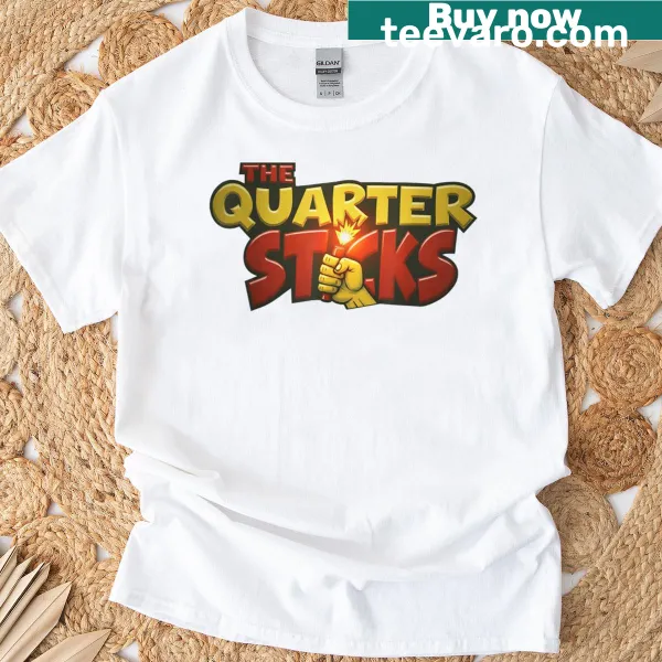 Vintage-style T-shirt with 'The Quartersticks' name