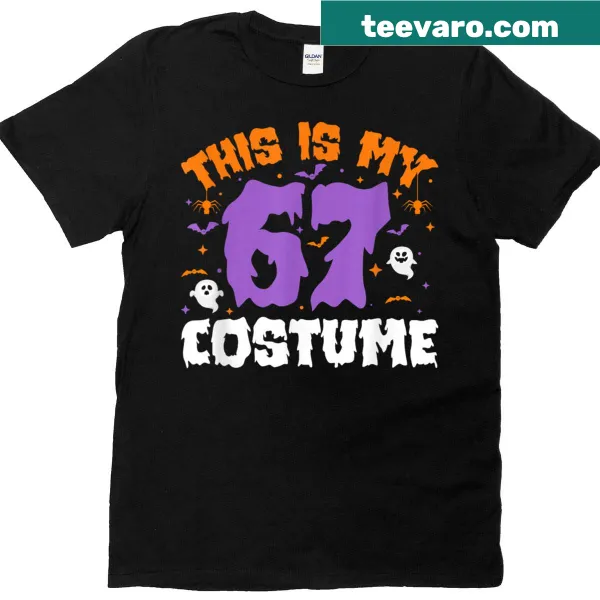 T-shirt featuring the numbers 6 and 7 in a fun meme design