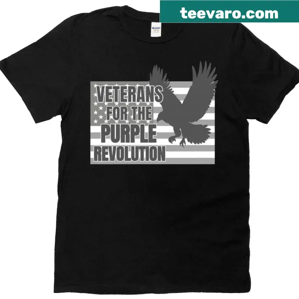 Patriotic T-shirt with bold text rallying for the Purple Revolution
