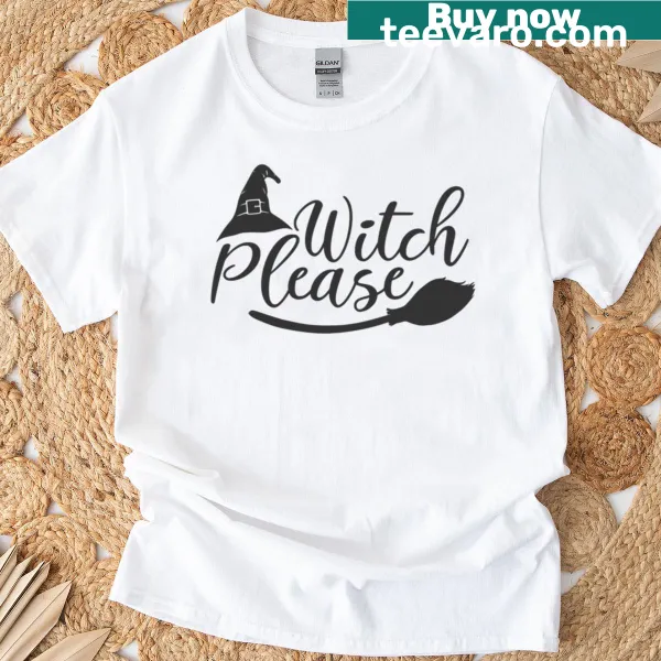 Witch Please t-shirt with playful typography