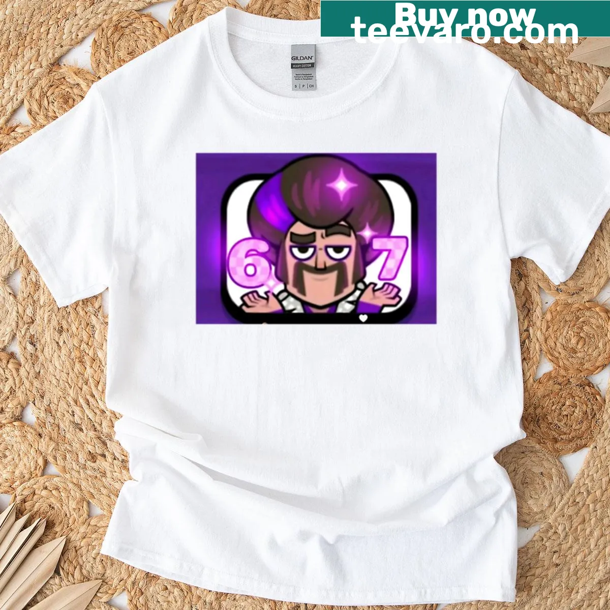 Clash Royale Wizard 67 t-shirt with bold graphic design — on a men's t-shirt