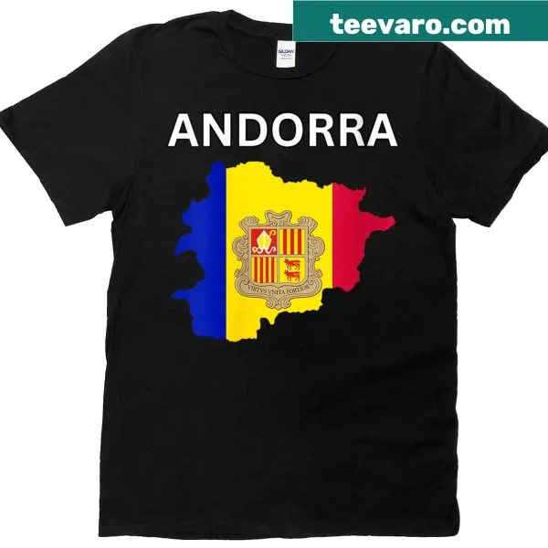 Andorra flag map t-shirt