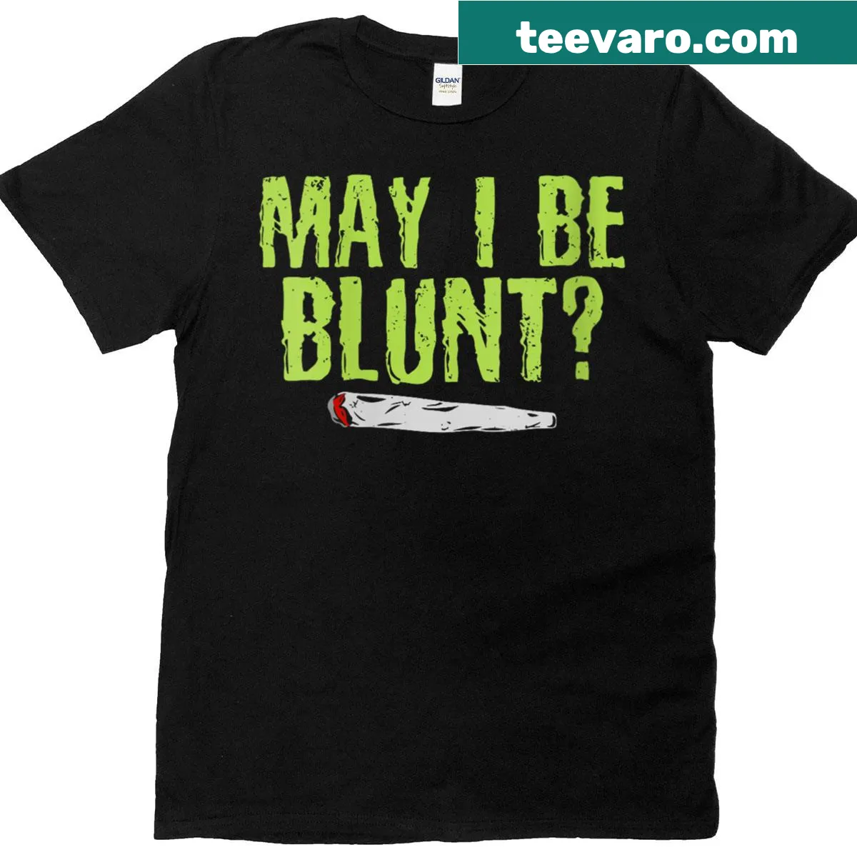 Funny cannabis-themed graphic T-shirt — on a men's t-shirt