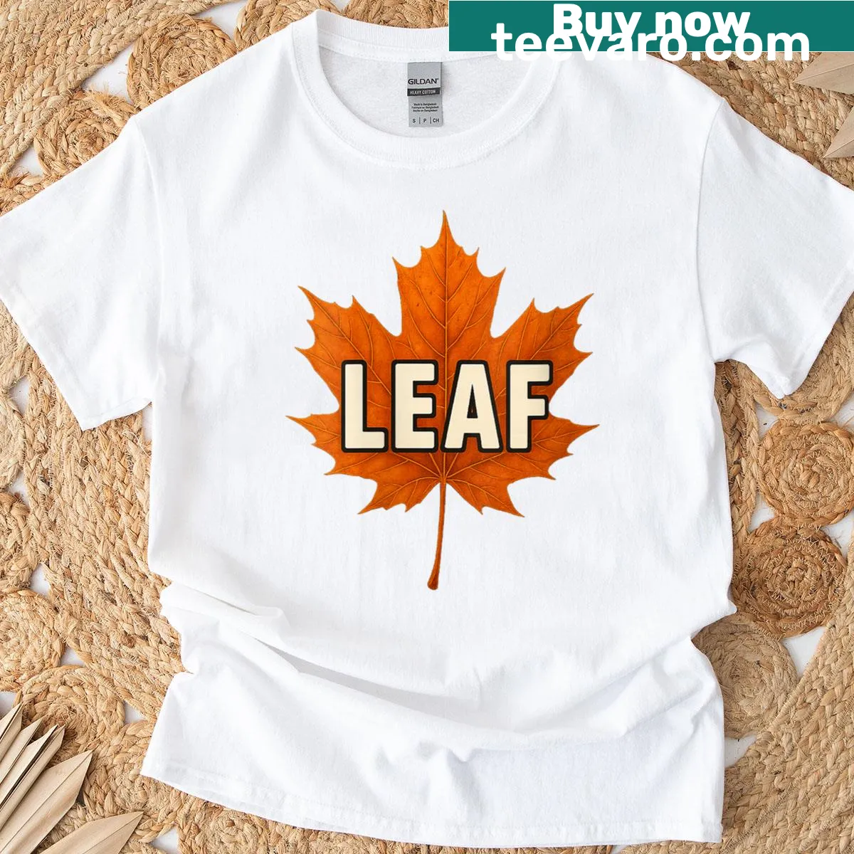 Funny Halloween couples costume T-shirt with leaf blower illustration — on a men's t-shirt