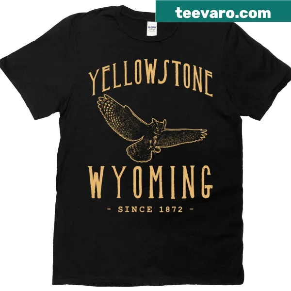 Illustration of an owl on a T-shirt, celebrating Wyoming wildlife